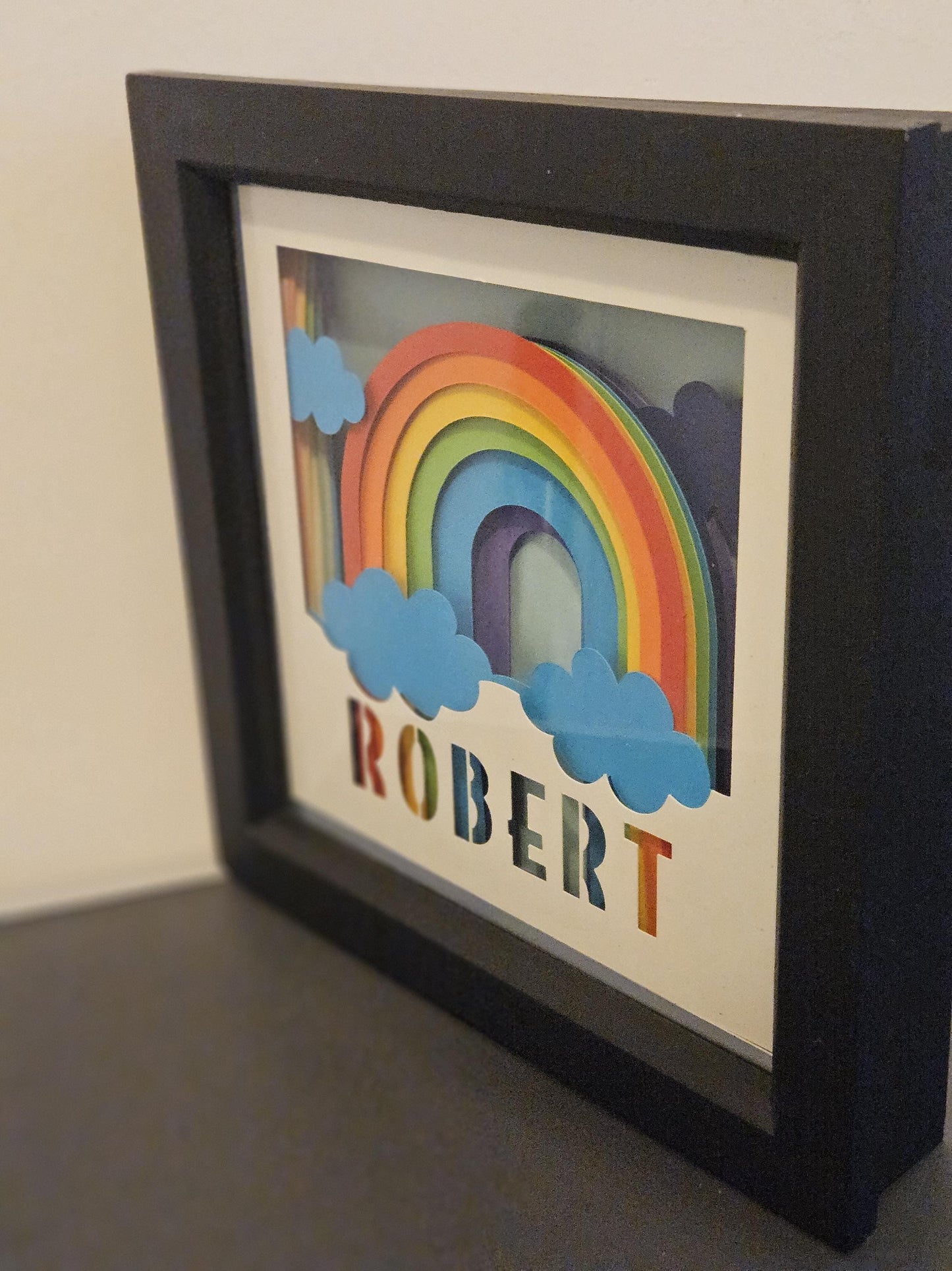 Personalized 3D Rainbow Shadow Box