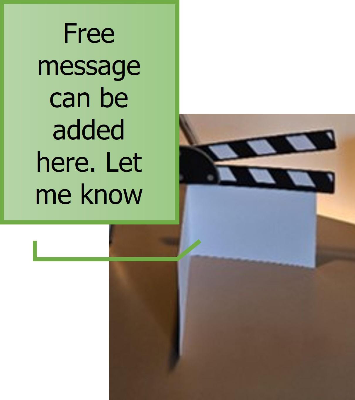Handcrafted Movie Clapperboard Card for Birthday's or any occasion.