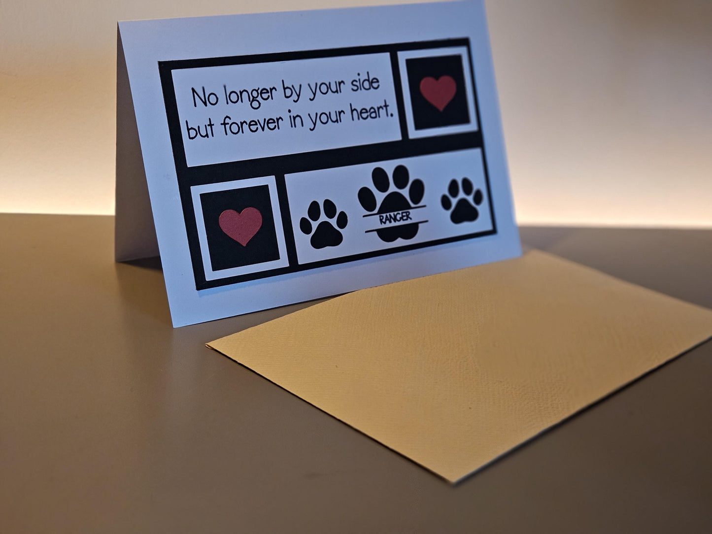 Personalised Pet Loss Sympathy Card: Dog or Cat