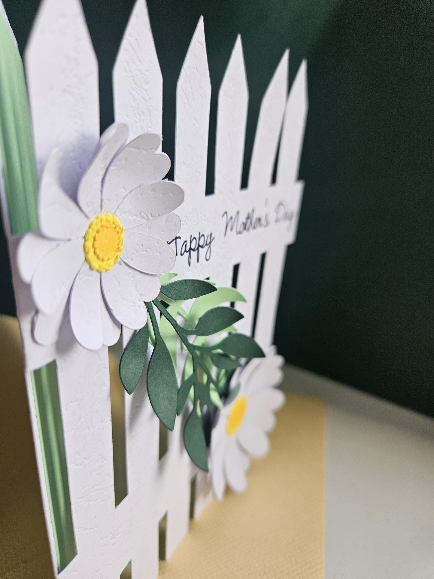 Card Making Kit. 3D Floral scene on Garden Fence. Customisable
