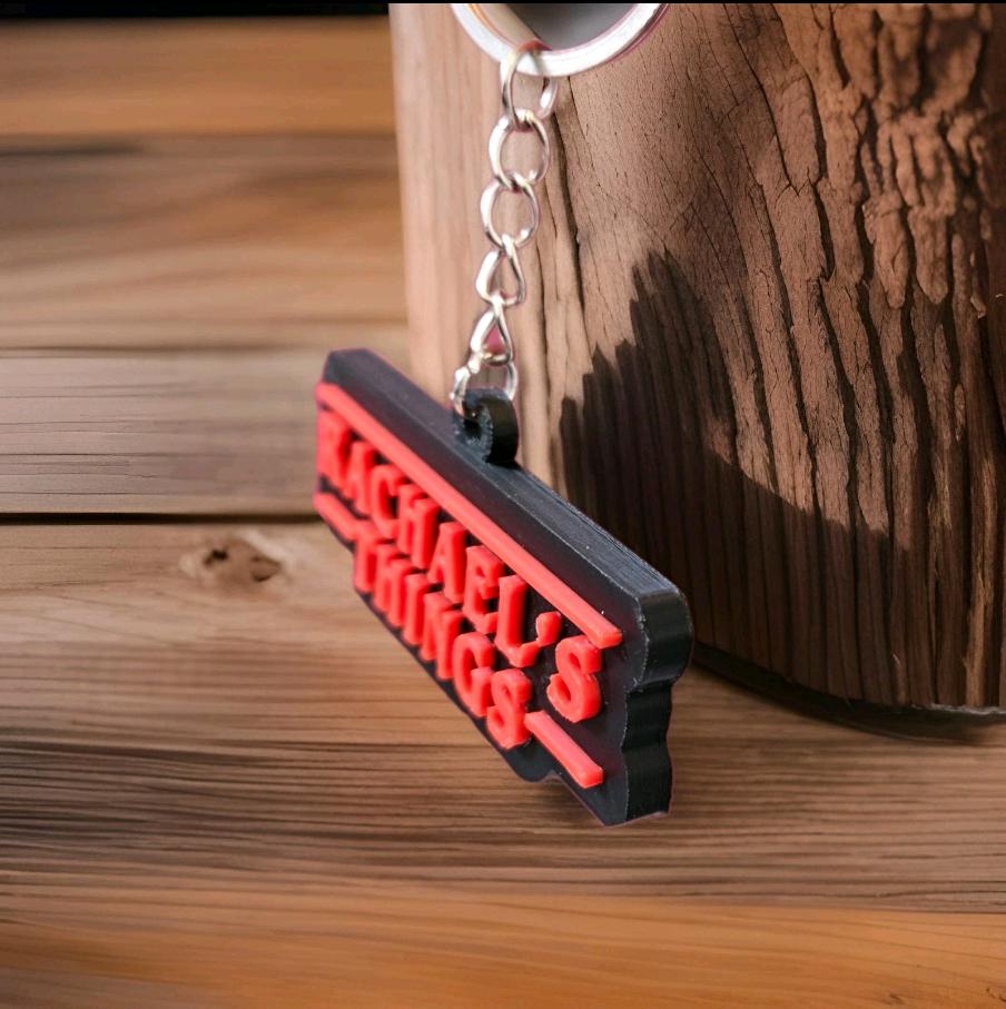 Personalised Stranger Things Style 3D Printed Keyring
