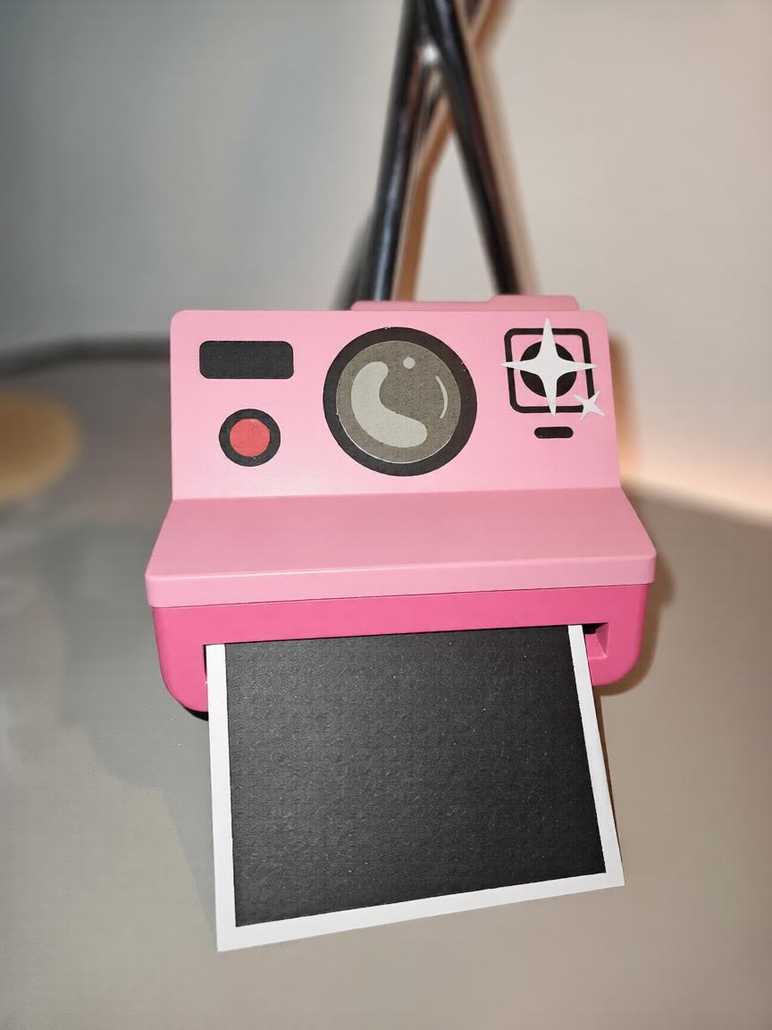 Handcrafted Polaroid Camera Card - With Blank template to add your photo.