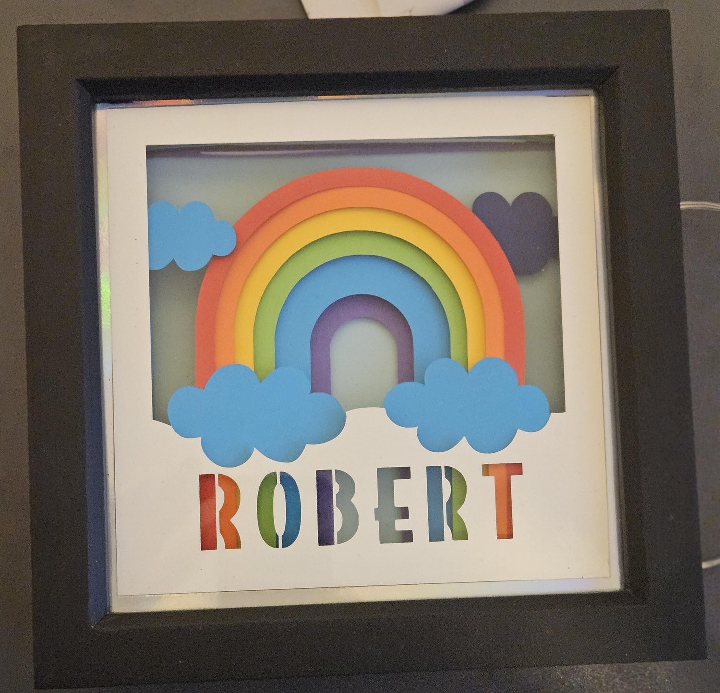 Personalized 3D Rainbow Shadow Box