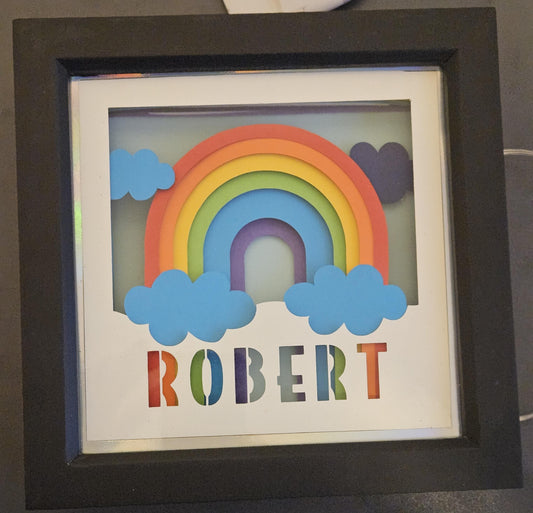 Personalized 3D Rainbow Shadow Box