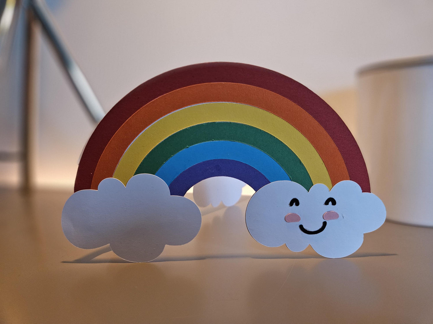 Handcrafted Rainbow Greeting Card.