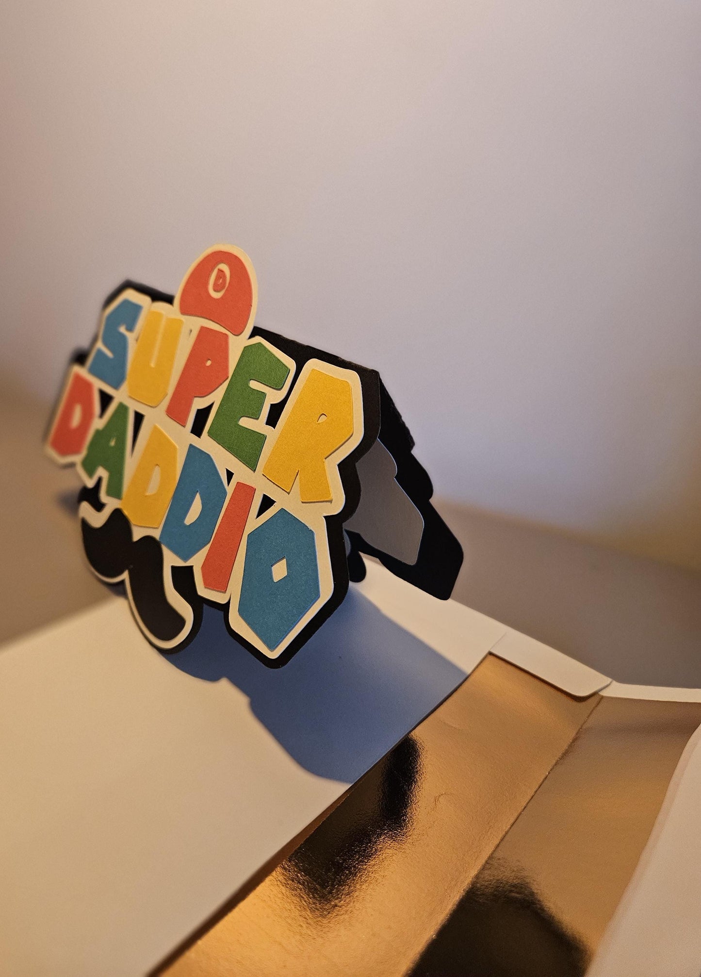 Super "Daddio" Mario themed Card for Fathers Day or Birthday's.