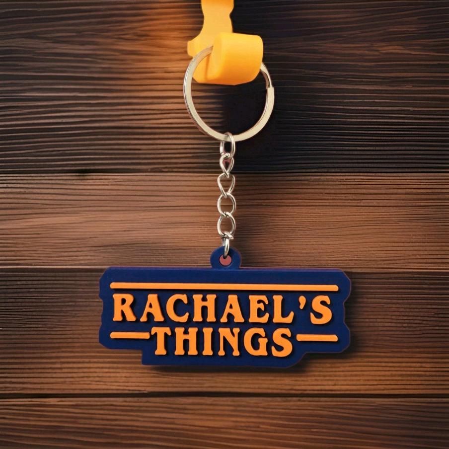 Personalised Stranger Things Style 3D Printed Keyring