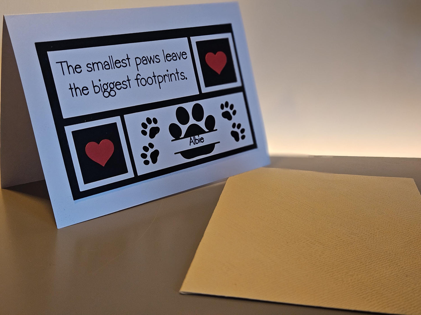 Personalised Pet Loss Sympathy Card: Dog or Cat
