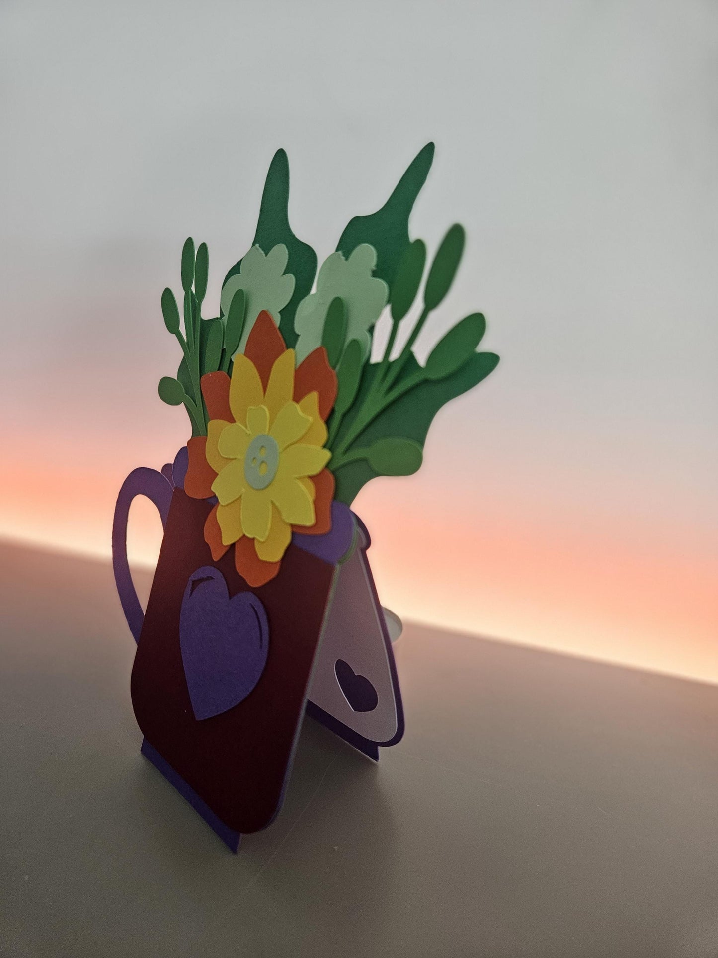 Flower Mug Card. Handcrafted and customisable for any occasion