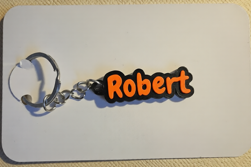 Personalised 3D Printed Name Keyring