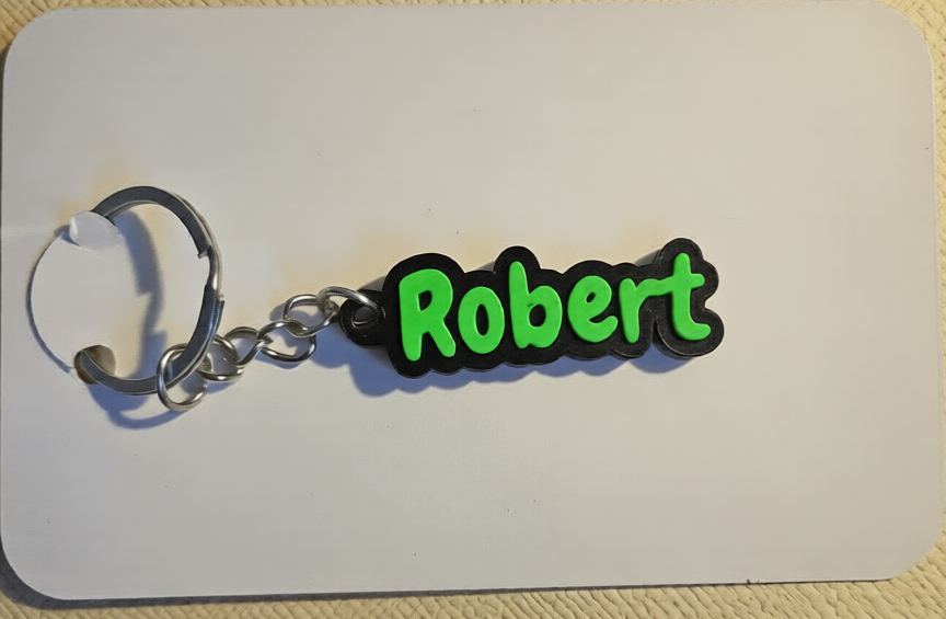 Personalised 3D Printed Name Keyring