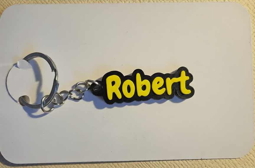 Personalised 3D Printed Name Keyring