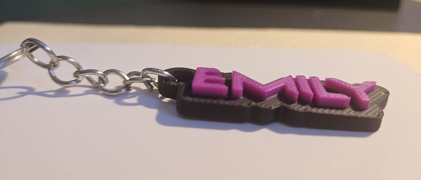 Personalised K-Pop Demon Hunter 3D Printed Name Keyring