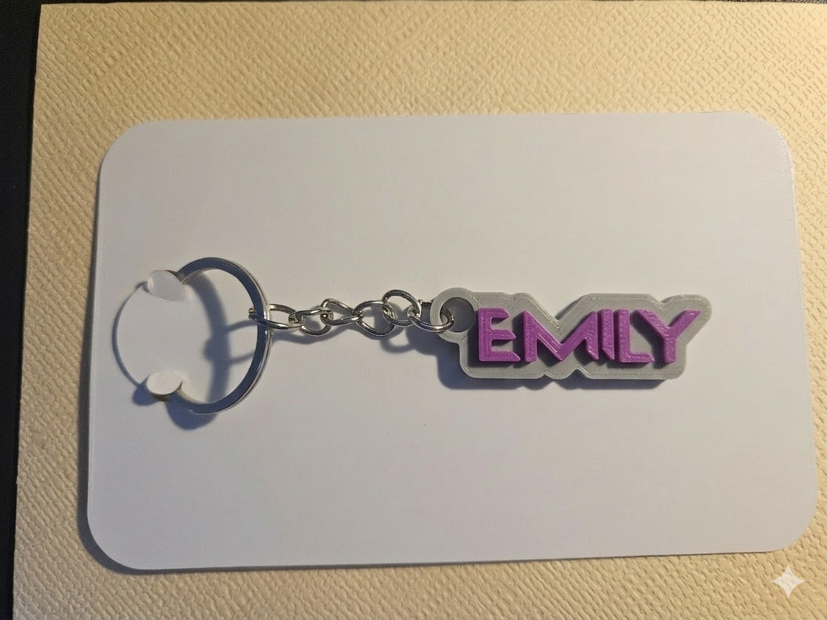 Personalised K-Pop Demon Hunter 3D Printed Name Keyring