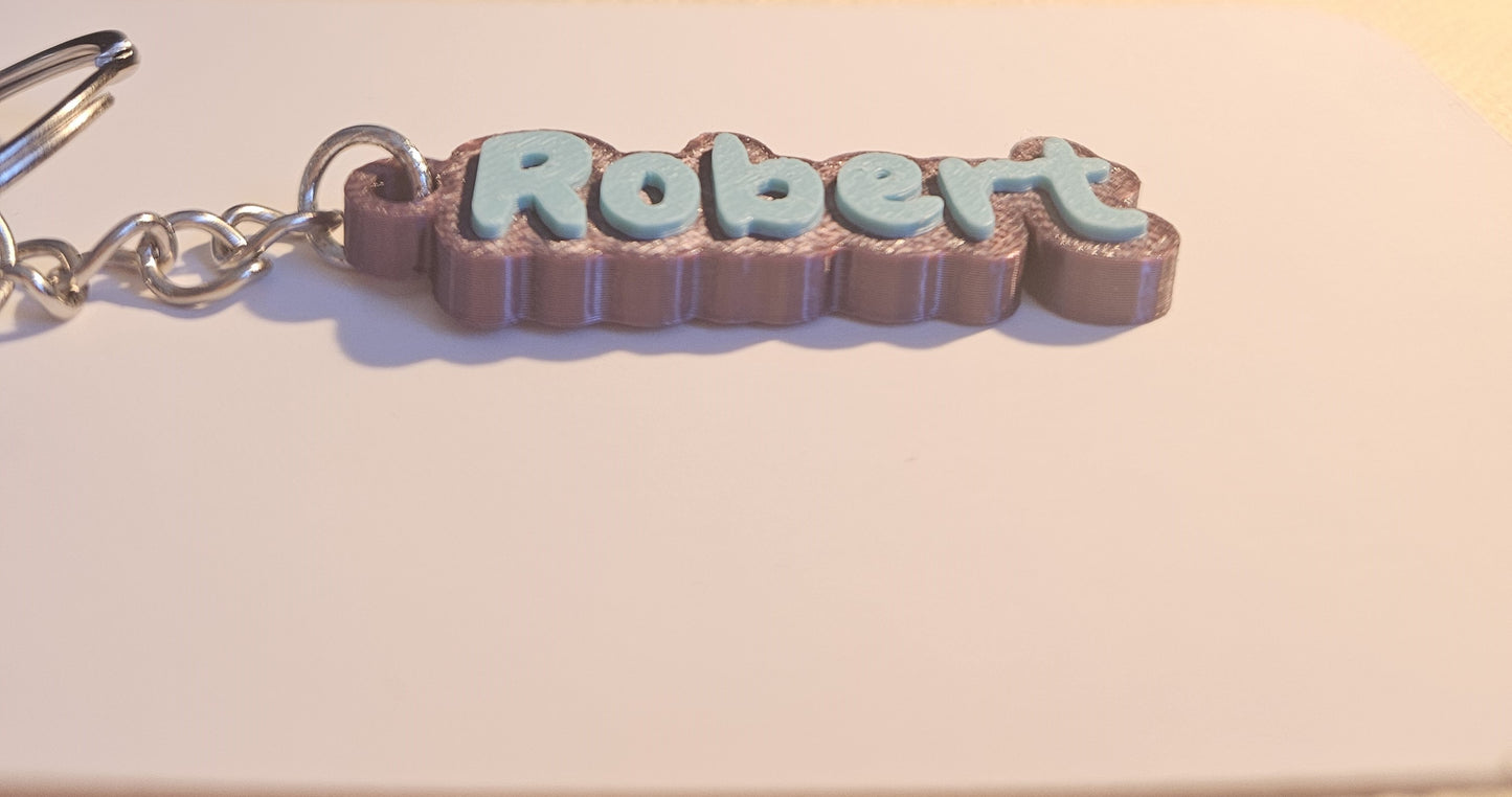 Personalised 3D Printed Name Keyring