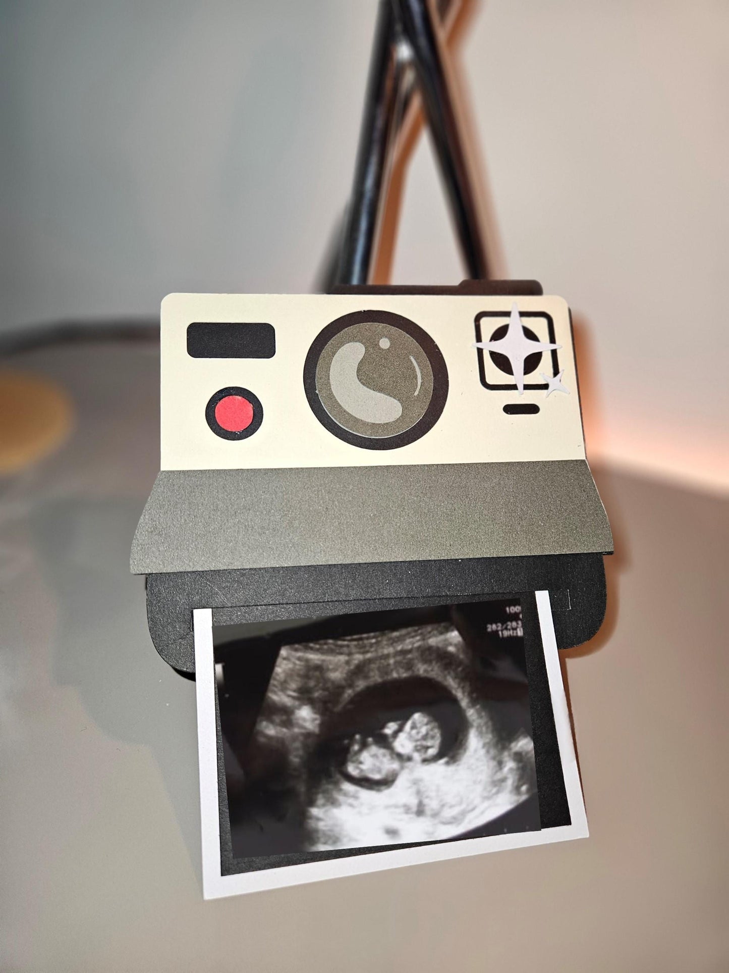 Handcrafted Polaroid Camera Card - With Blank template to add your photo.