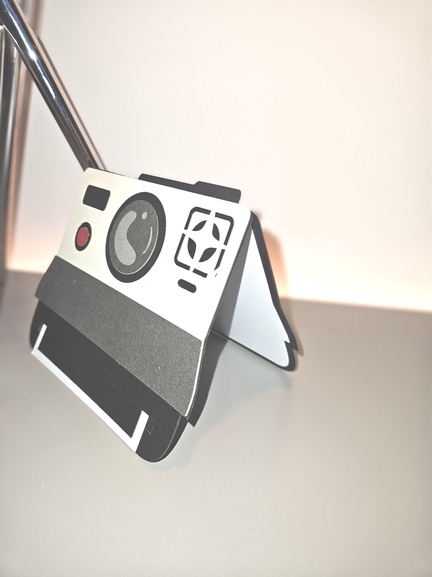 Handcrafted Polaroid Camera Card - With Blank template to add your photo.