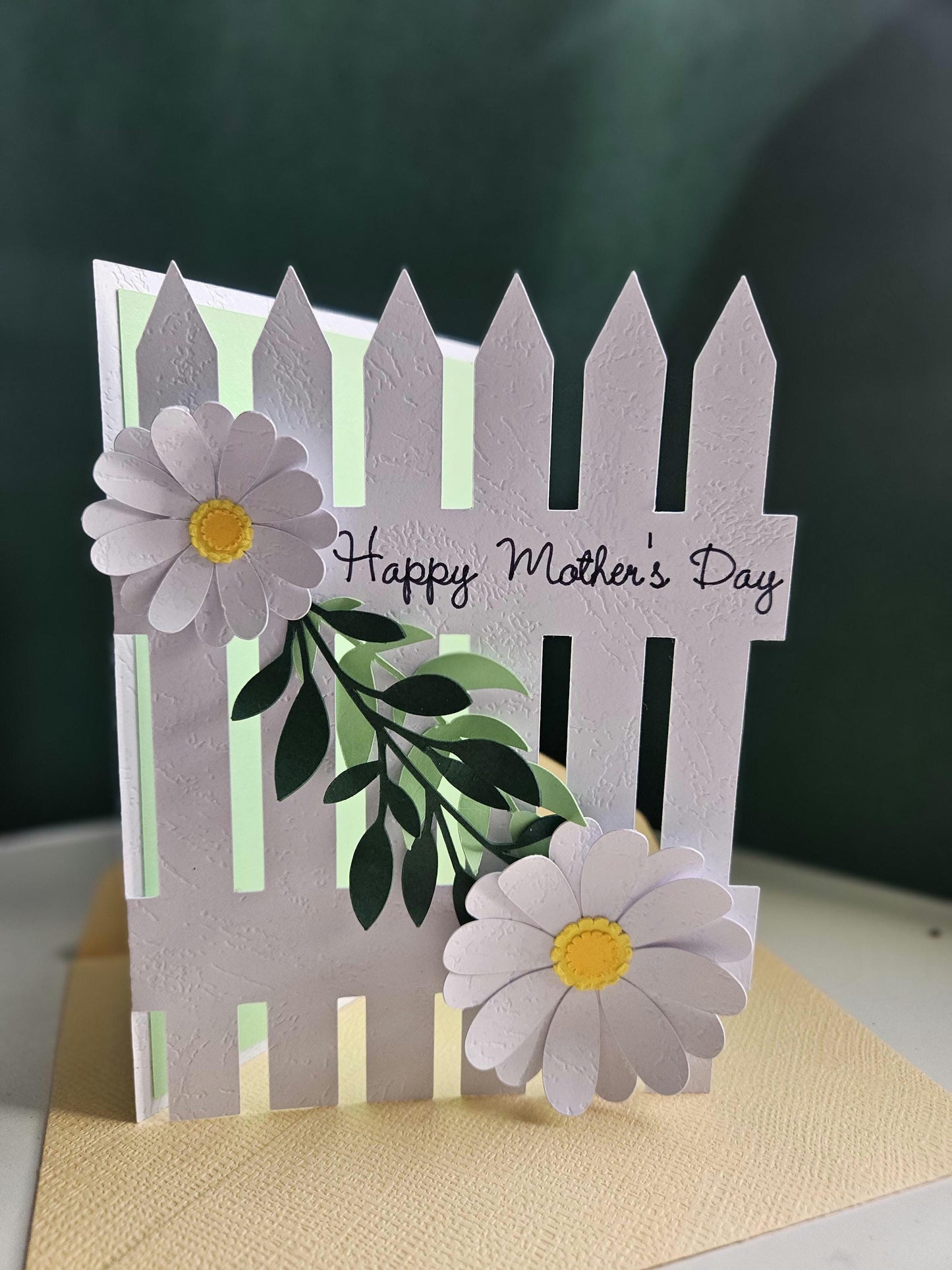 Card Making Kit. 3D Floral scene on Garden Fence. Customisable