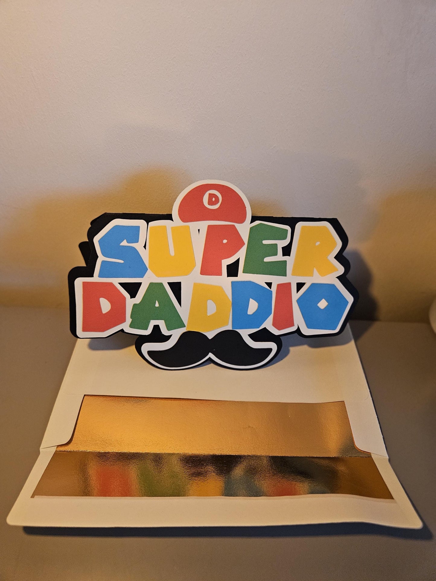 Super "Daddio" Mario themed Card for Fathers Day or Birthday's.