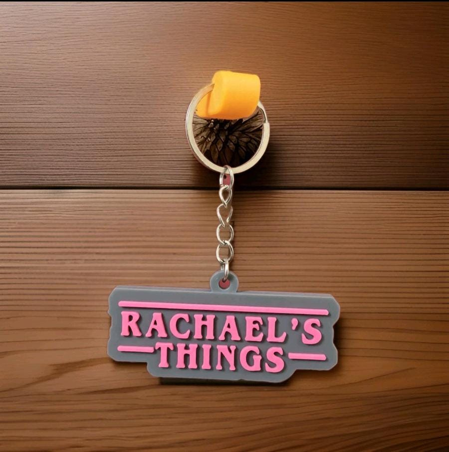Personalised Stranger Things Style 3D Printed Keyring