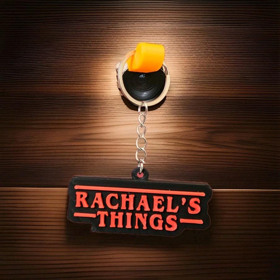 Personalised Stranger Things Style 3D Printed Keyring