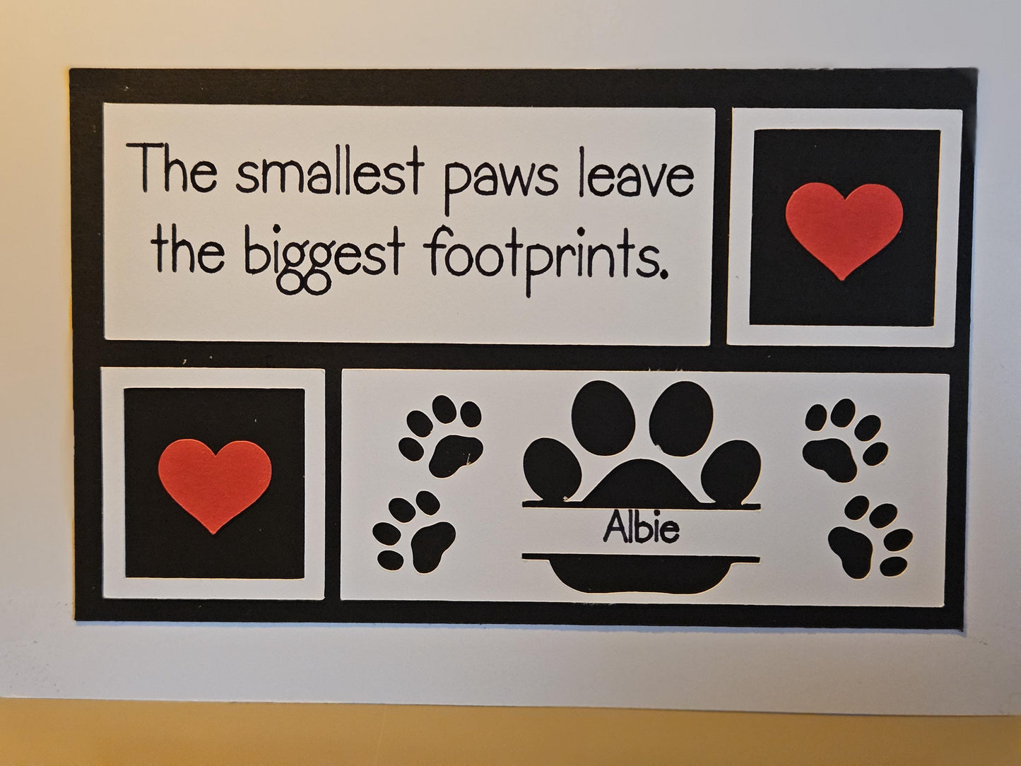 Personalised Pet Loss Sympathy Card: Dog or Cat