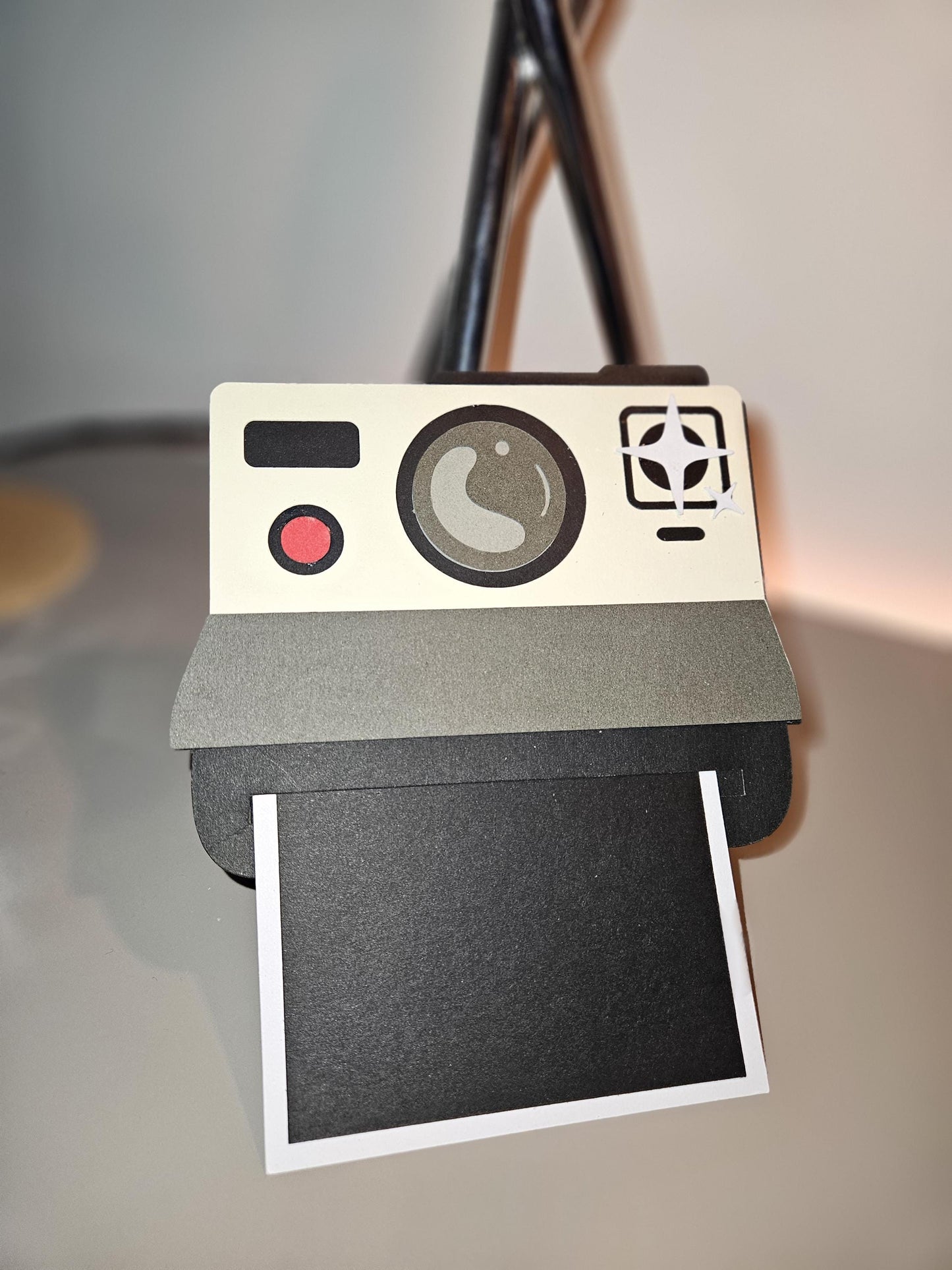 Handcrafted Polaroid Camera Card - With Blank template to add your photo.