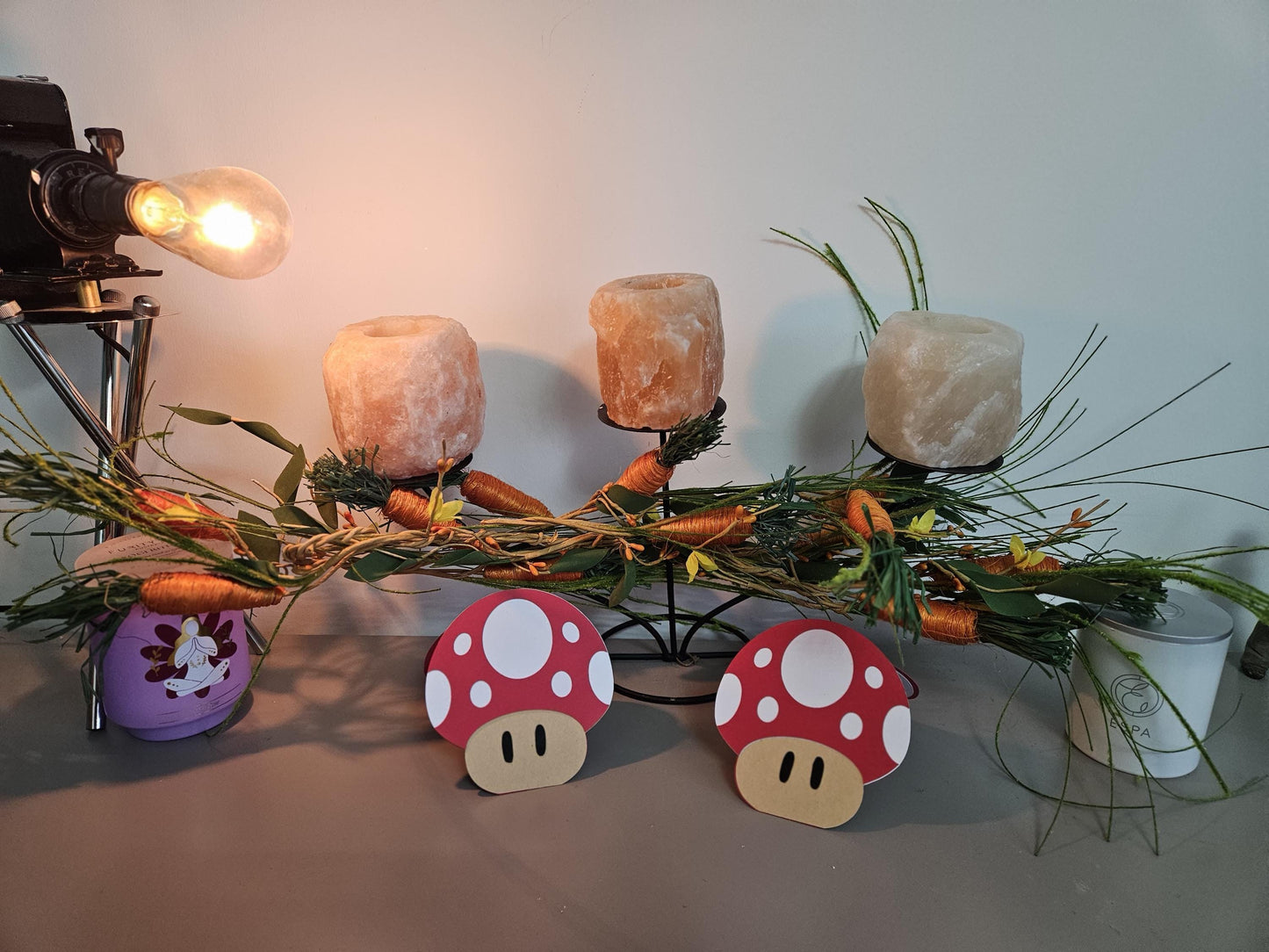 Super Mario-inspired mushroom card, handcrafted, Birthday or Occasion Card