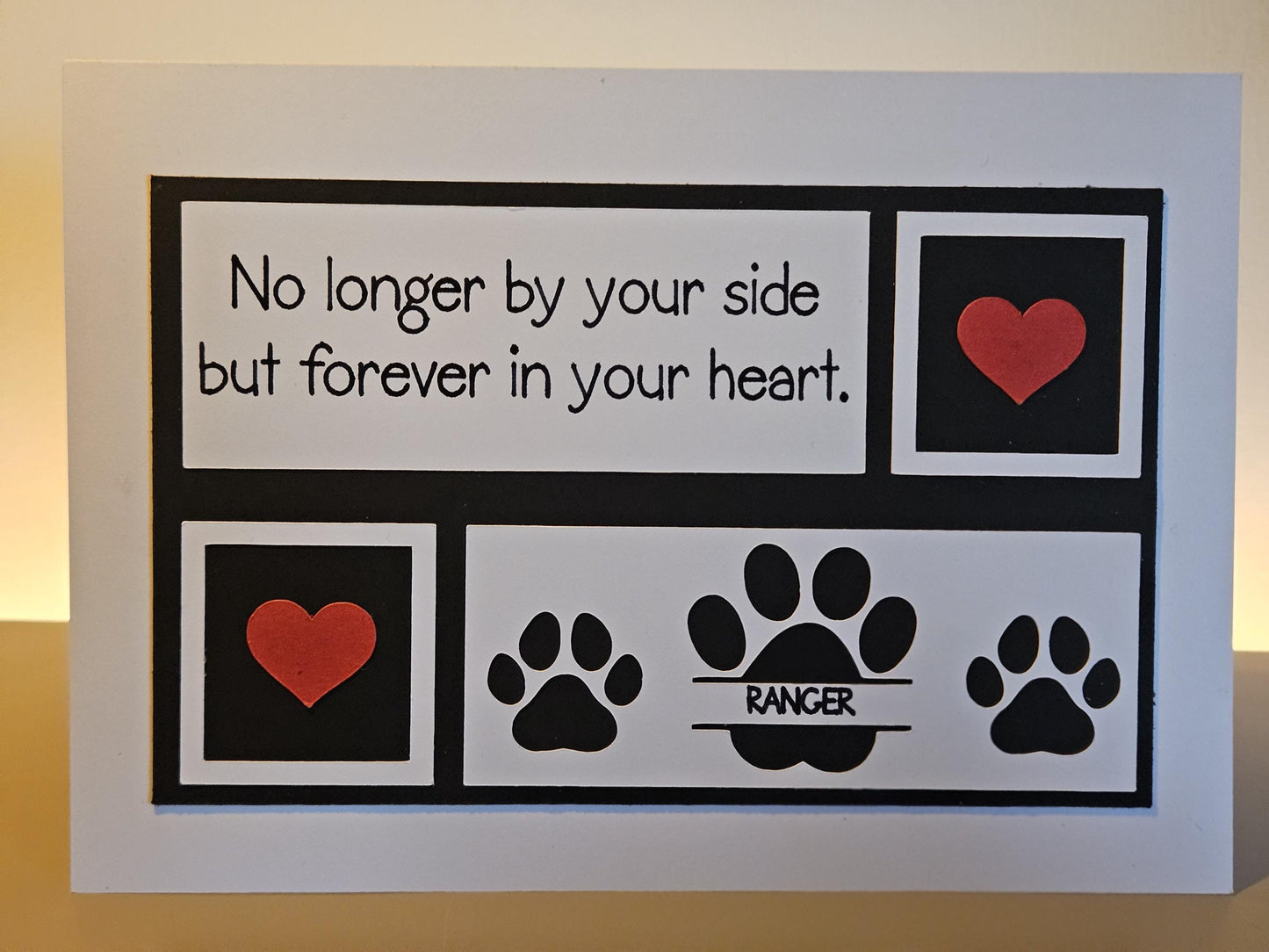 Personalised Pet Loss Sympathy Card: Dog or Cat