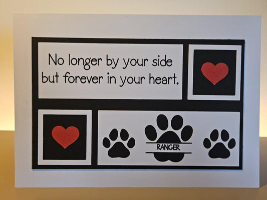 Personalised Pet Loss Sympathy Card: Dog or Cat